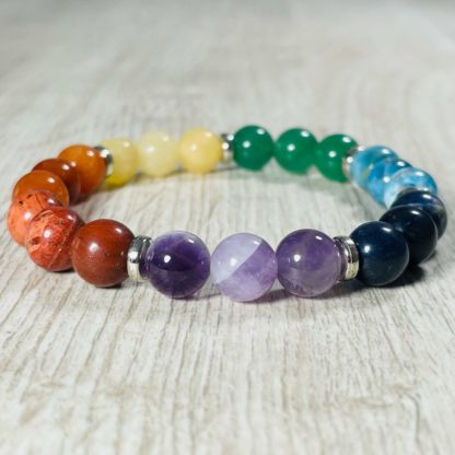 bracelet 7 chakras vraies pierres