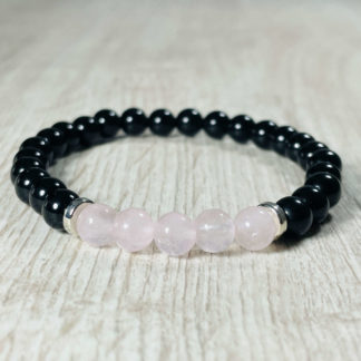 Bracelet en obsidienne noire